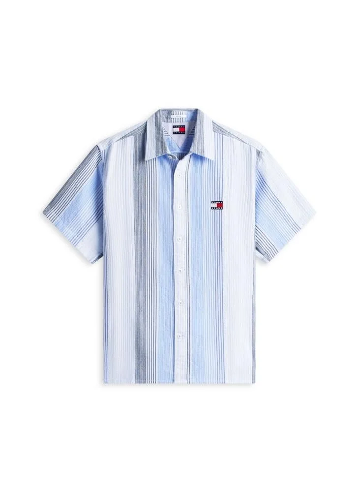 TOMMY JEANS  Relaxed Fit Stripe Short Sleeve Shirt for Men | Best Price UAE