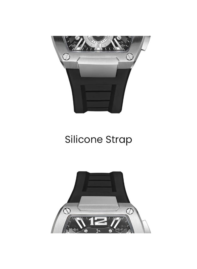 TORNADO Men's Silicone Multi Function Watch T23105-SSBB - 43x54 mm - Image 5