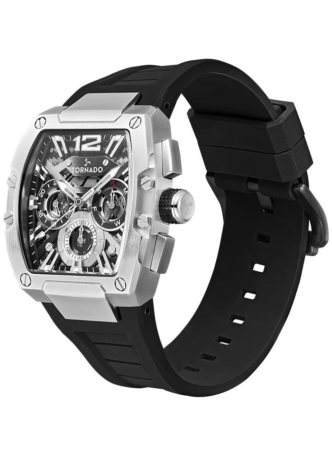 TORNADO Men's Silicone Multi Function Watch T23105-SSBB - 43x54 mm - Image 2
