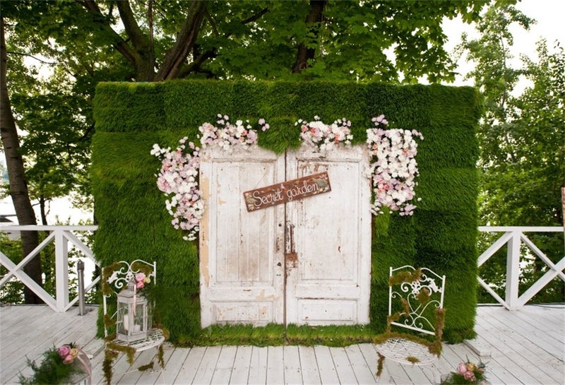 AOFOTO 8x6ft Secret Garden Backdrop Wedding Photography Background Flowers Bridal Shower Girlfriend Artistic Portrait Party Drape Photo Shoot Studio Props Video Drop Seamless Vinyl Wallpaper