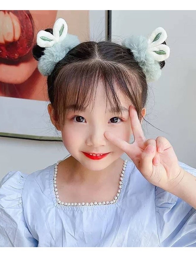 توكة شعر ناعمة بتصميم أرنب لطيف، مصنوعة من فرو صناعي ناعم، تضيف لمسة كيوت وجذابة لإطلالتك اليومية، مناسبة للأطفال والبنات. - Image 1