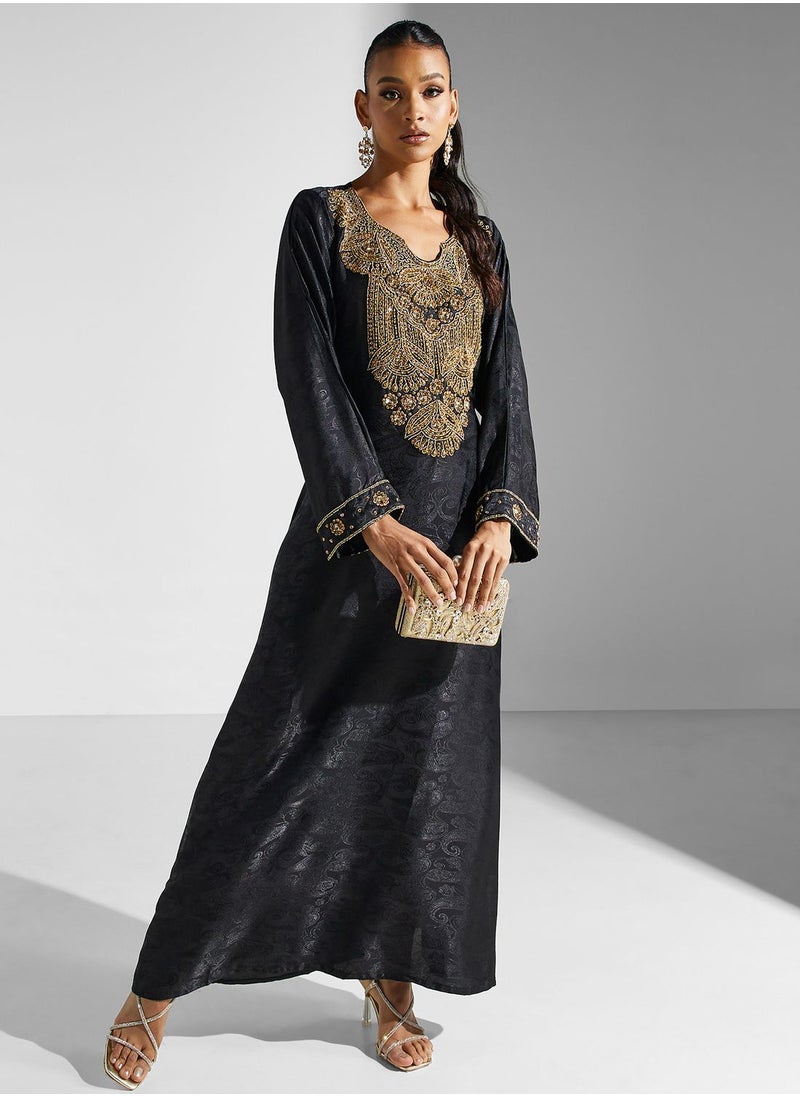 ARABIAN CLOSET - Embellished Embroidered Jalabiya - Image 1