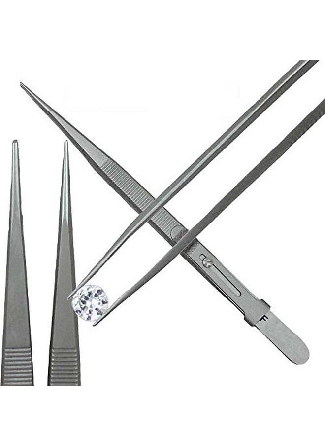 DIY Crafts Professional Hands Diamond Locking Tweezer For Jewelers Watchmakers (Design No 3 Pack Of 1 Pc)  - Image 2