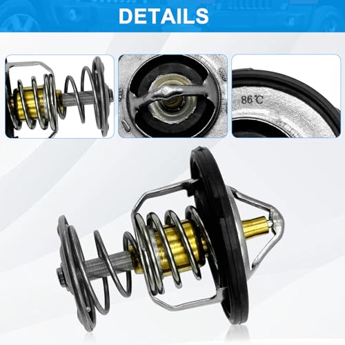 Hsbhlsnx 131-160 Engine Thermostat Compatible with Chevy Avalanche Camaro Caprice Colorado Corvette GMC Canyon Envoy Savana Cadillac Buick Hummer Pontiac Saab 131160 89018168 - Image 4