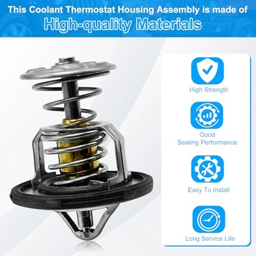 Hsbhlsnx 131-160 Engine Thermostat Compatible with Chevy Avalanche Camaro Caprice Colorado Corvette GMC Canyon Envoy Savana Cadillac Buick Hummer Pontiac Saab 131160 89018168 - Image 3