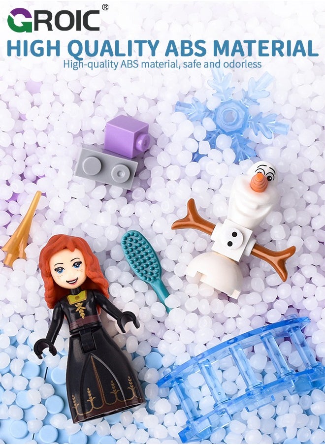 GROIC Princess Castle Block Set, Elsa Castle Model, 742 Pieces of Girls Palace House Castle Block Toys, Puzzle Building Set, STEM Building Toys, DIY Miniature Block Toys  - Image 5