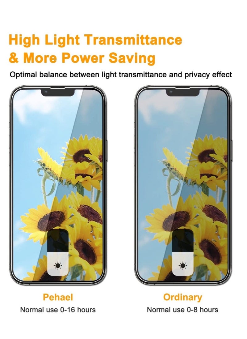 vesus [2+2 Pack] iPhone 14 Plus Privacy Screen Protector with Camera Lens Protector Full Coverage Anti-Spy Tempered Glass Film 9H Hardness Upgrade Edge Protection Easy Installation Bubble Free Specially De - Image 3