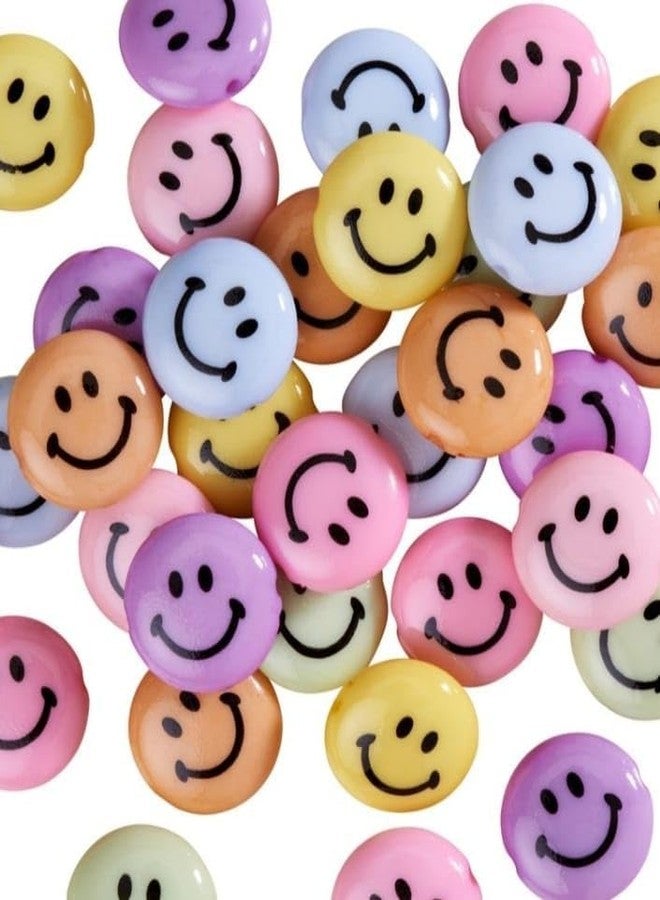 Prescent Smiley Round Multipurpose 12pc Magnet Set for Fridge, Notice Board, Crafts and More (30 mm, Multi-Pastel Color) - Image 1