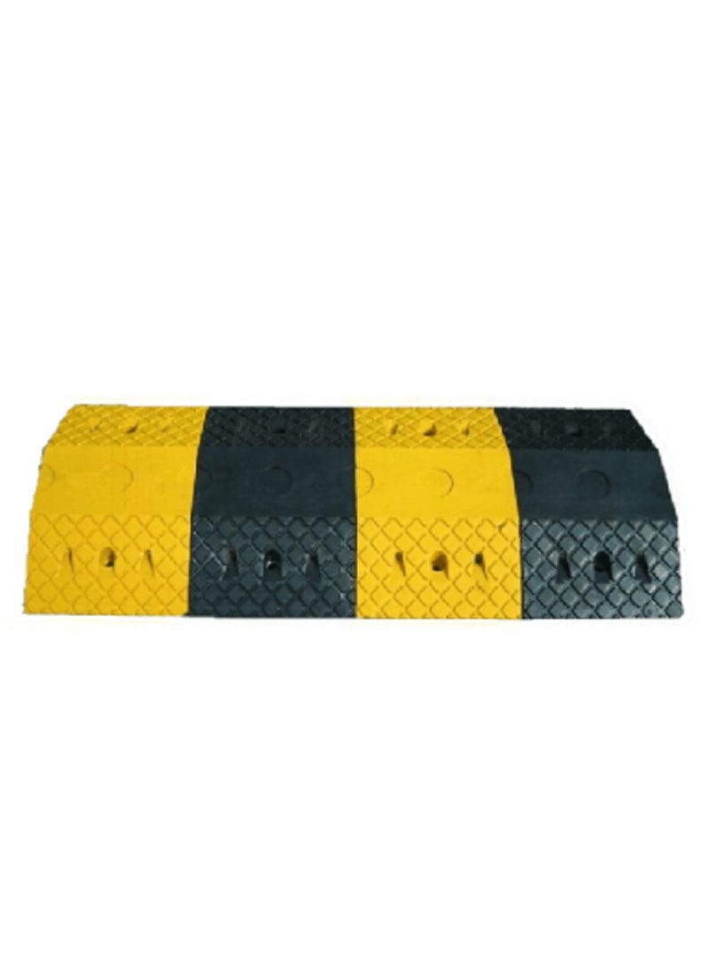 SOFAB Heavy Duty Rubber Speed Humps for Roads & Highways | Black & Yellow | 98cm x 33.5cm x 6cm | Sold per Meter