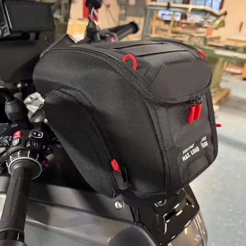 WALIPILUSI Motorcycle 12L Waterproof Fuel Tank Bag Fits for BMW R1300GS Adventure R1300 GS ADV 2024 2025 Front Portable Tool Backpack Black Nylon Travel Luggage Storage Bag Quick Lock Kit - Image 5