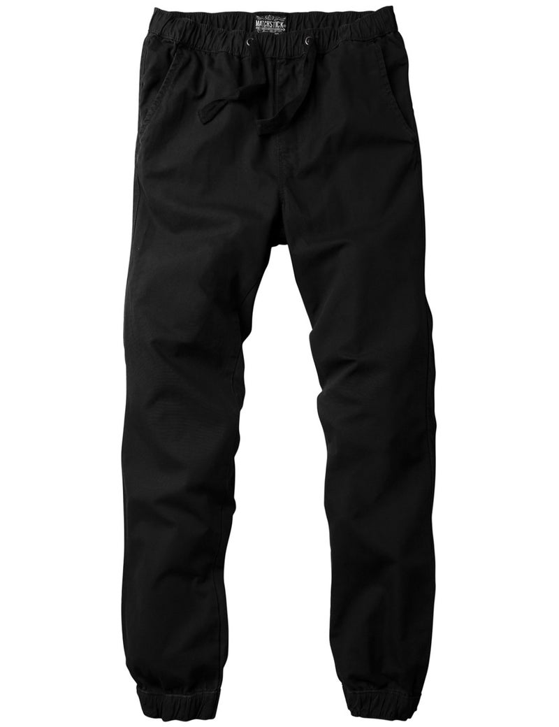 Match Men's Loose Fit Chino Washed Jogger Pant (29, 6535 Black) - Image 2