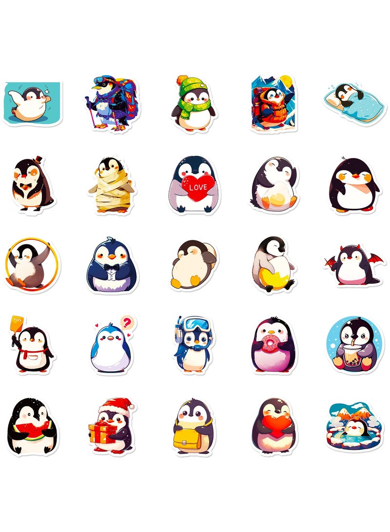 Penguins Stickers 50 Pcs Waterproof Vinyl Stickers for Water Bottles Stickers Pack for Kids Cute Stickers for School Students Laptop Kids Friendly - Image 4