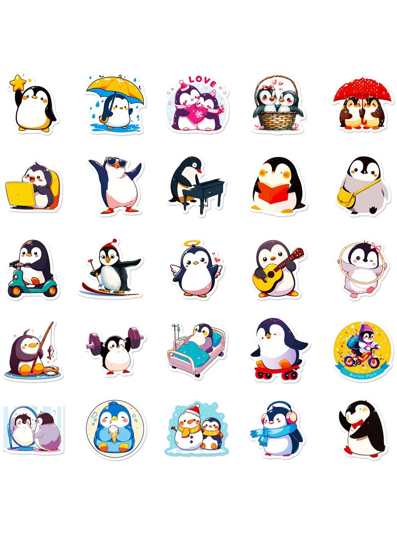 Penguins Stickers 50 Pcs Waterproof Vinyl Stickers for Water Bottles Stickers Pack for Kids Cute Stickers for School Students Laptop Kids Friendly - Image 3
