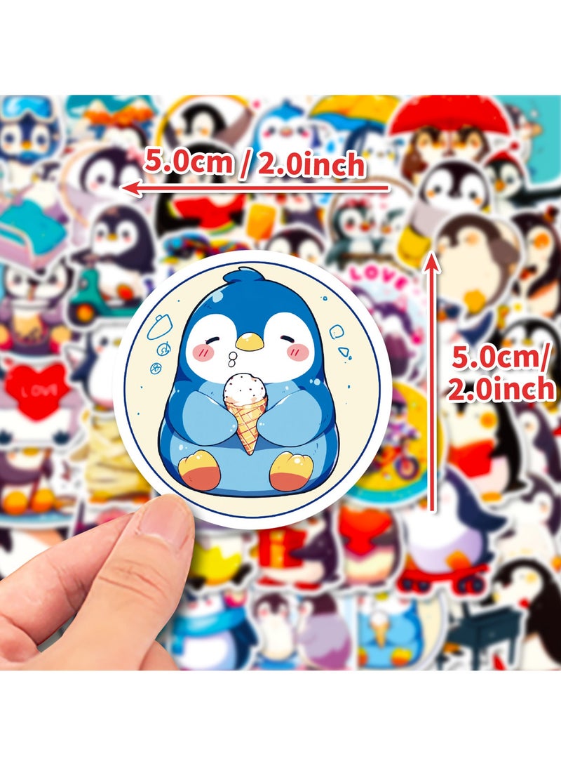 Penguins Stickers 50 Pcs Waterproof Vinyl Stickers for Water Bottles Stickers Pack for Kids Cute Stickers for School Students Laptop Kids Friendly - Image 2