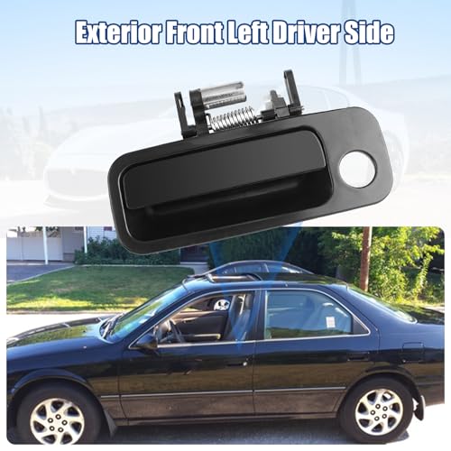 NPAUTO Front Left Driver Side Exterior Outside Door Handle Replacement for Toyota Camry 1997 1998 1999 2000 2001, Black 79426 - Image 2