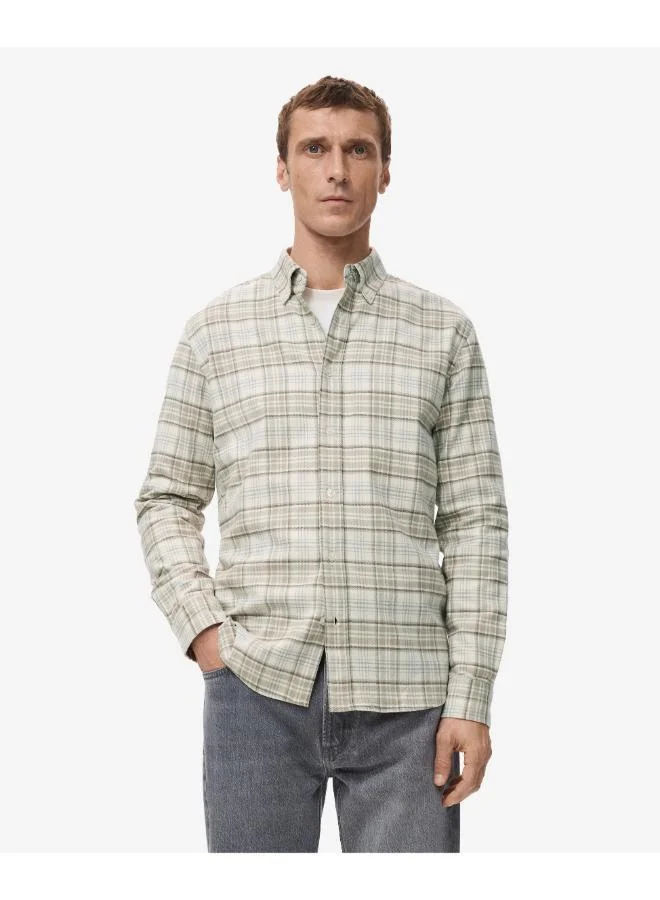 100% cotton flannel checkered shirt