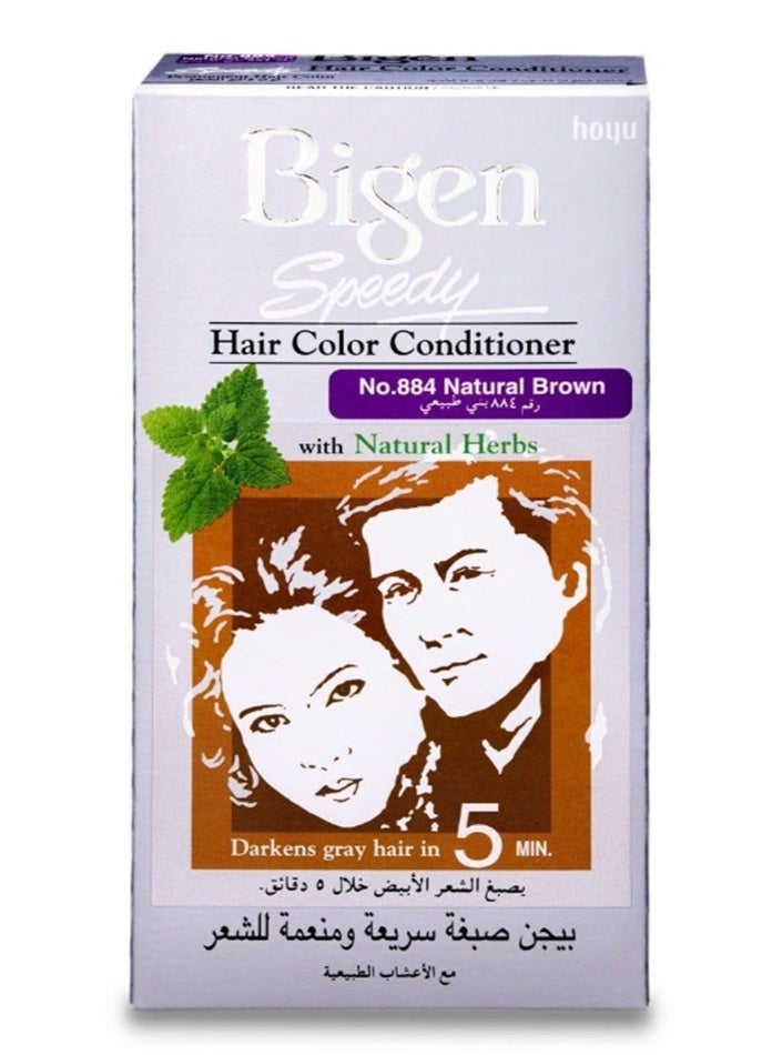 Bigen Hair Color Speedy Conditioner Natural Brown 884 - Image 1