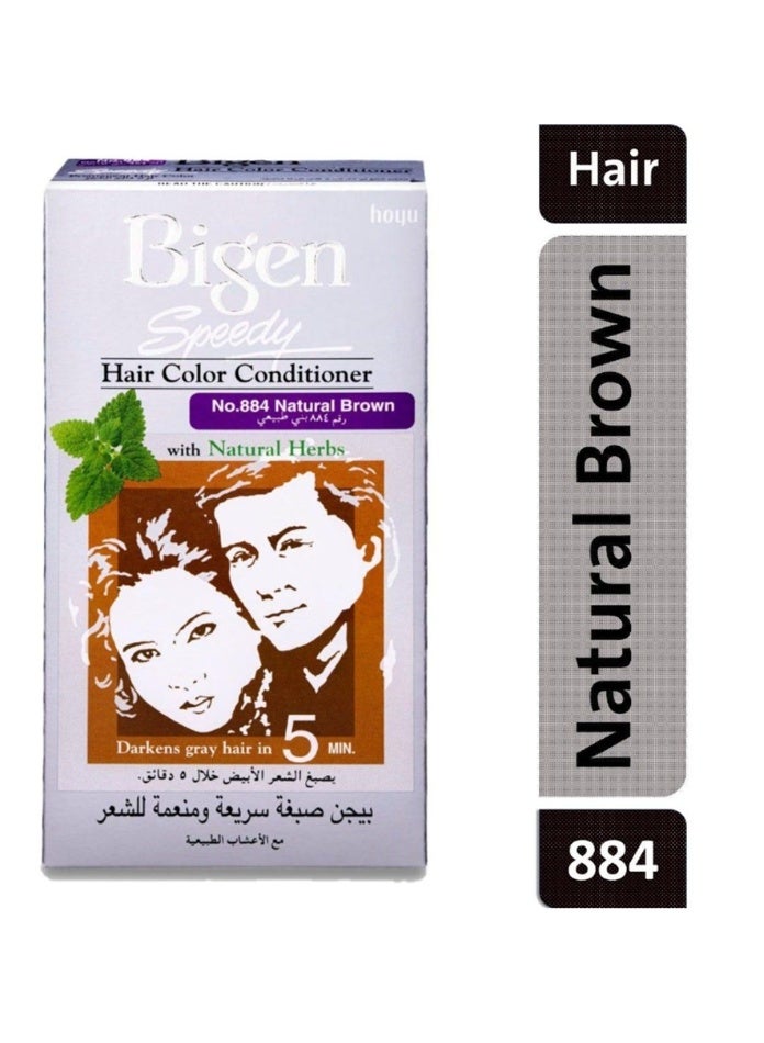 Bigen Hair Color Speedy Conditioner Natural Brown 884 - Image 2