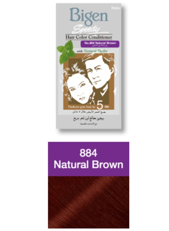 Bigen Hair Color Speedy Conditioner Natural Brown 884 - Image 4