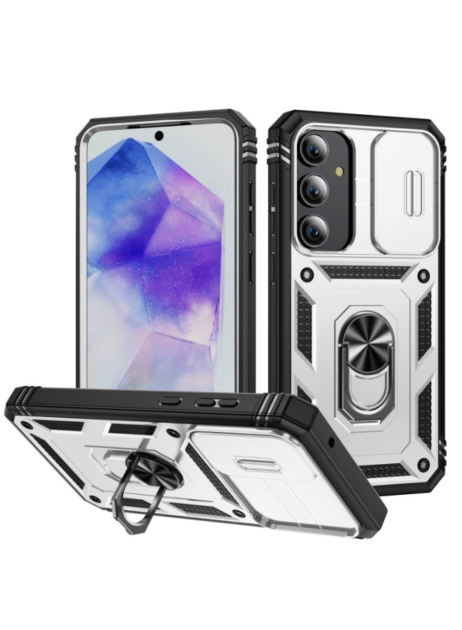 general Military Grade Case for Samsung Galaxy A17 Case A17 Case with Kickstand Ring Holder Slide Camera Cover Protection Shockproof Case for Galaxy A17 Phone Case