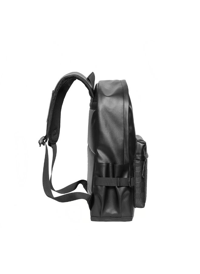 Generic Leather Laptop Backpack for Men Women, School College Bookbag Casual Travel Daypack  - Image 3