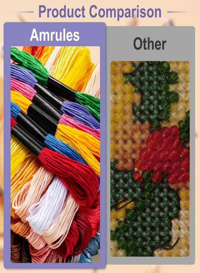 Amrules Friendship Bracelet String, 60 Skeins Cross Stitch Thread with 344.5 Inch Cotton Embroidery Floss Hand Embroidery Thread for DIY Sewing and Embroidery Crafts Making - Image 5