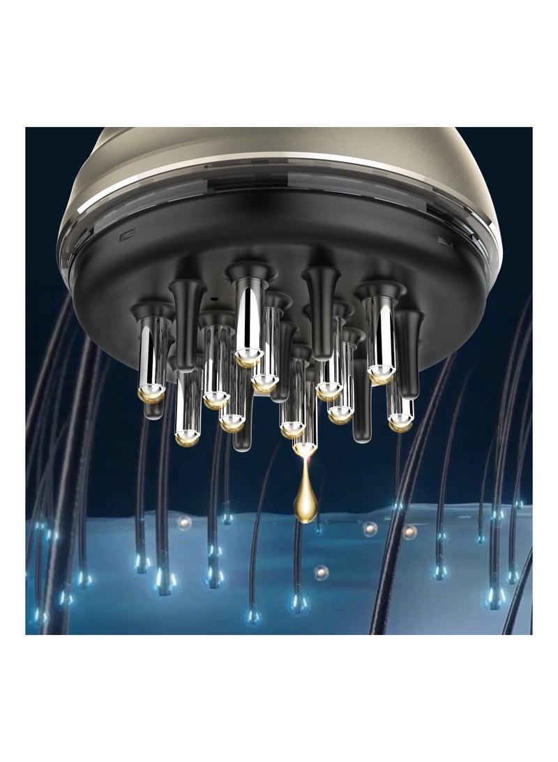 SOLARAE زجاجة تطبيق زيت الشعر مشط تطبيق الشعر مشط تطبيق الجذور جهاز تدليك فروة الرأس لنمو الشعر مشط تطبيق الجذور فرشاة فروة الرأس - Image 2