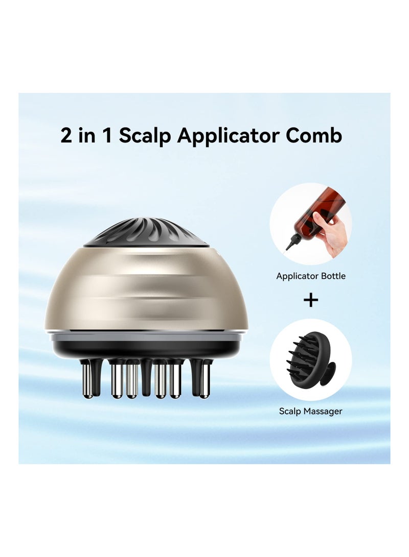 SOLARAE زجاجة تطبيق زيت الشعر مشط تطبيق الشعر مشط تطبيق الجذور جهاز تدليك فروة الرأس لنمو الشعر مشط تطبيق الجذور فرشاة فروة الرأس - Image 4