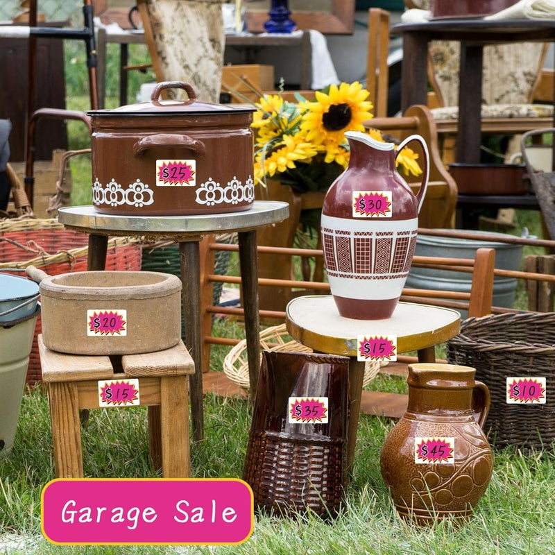 labelon 300 Pcs Garage Sale Stickers - Removable Adhesive Yard Sale Price Tags with Space to Write Pricing (2"x3") - Image 2