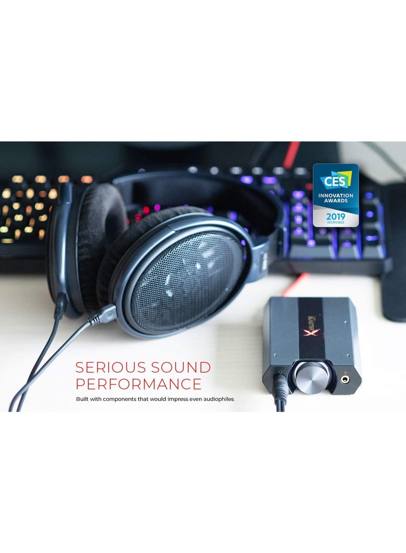 Sound BlasterX G6 Hi-Res 130dB 32bit/384kHz Gaming DAC, External USB Sound Card with Xamp Headphone Amp, Dolby Digital, 7.1 Virtual Surround Sound, Sidetone/Speaker Control for PS4, Xbox One - Image 2