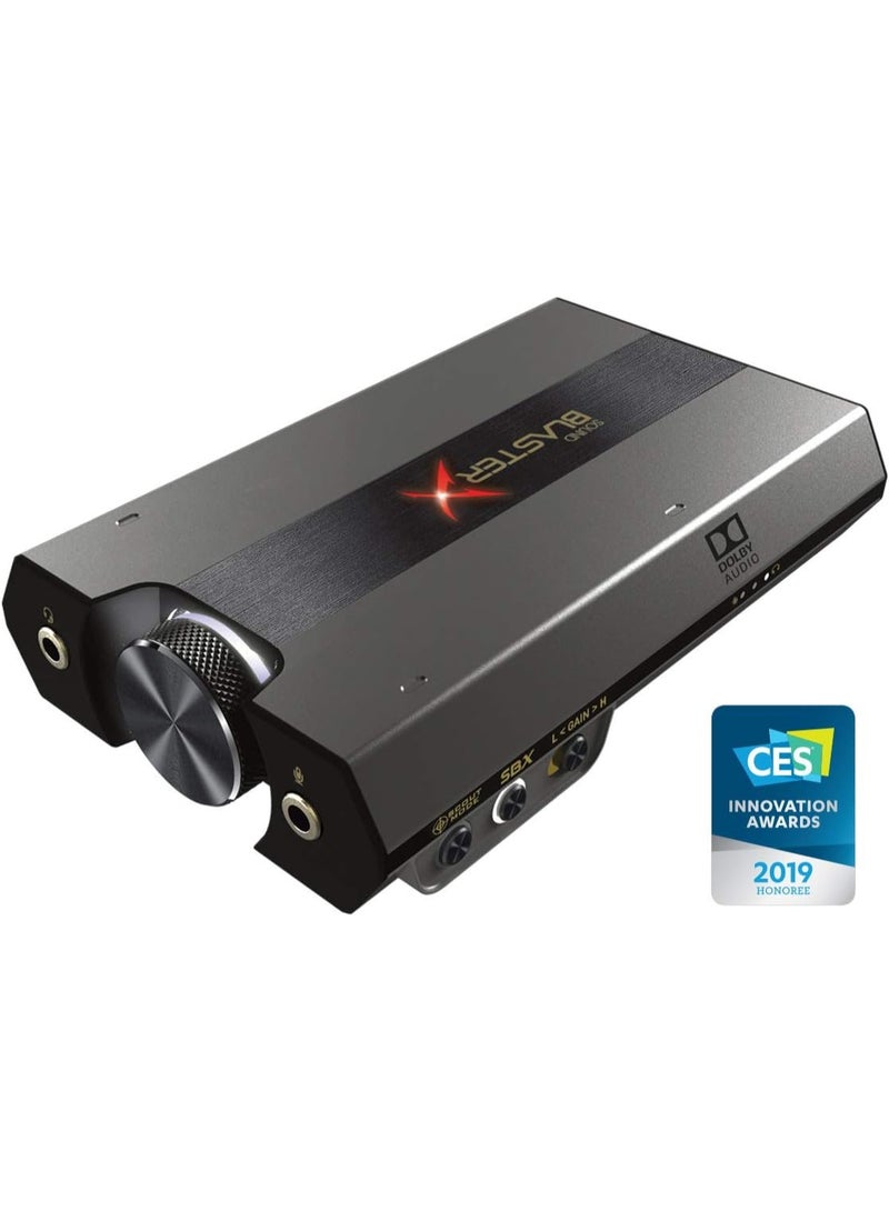 Sound BlasterX G6 Hi-Res 130dB 32bit/384kHz Gaming DAC, External USB Sound Card with Xamp Headphone Amp, Dolby Digital, 7.1 Virtual Surround Sound, Sidetone/Speaker Control for PS4, Xbox One - Image 1