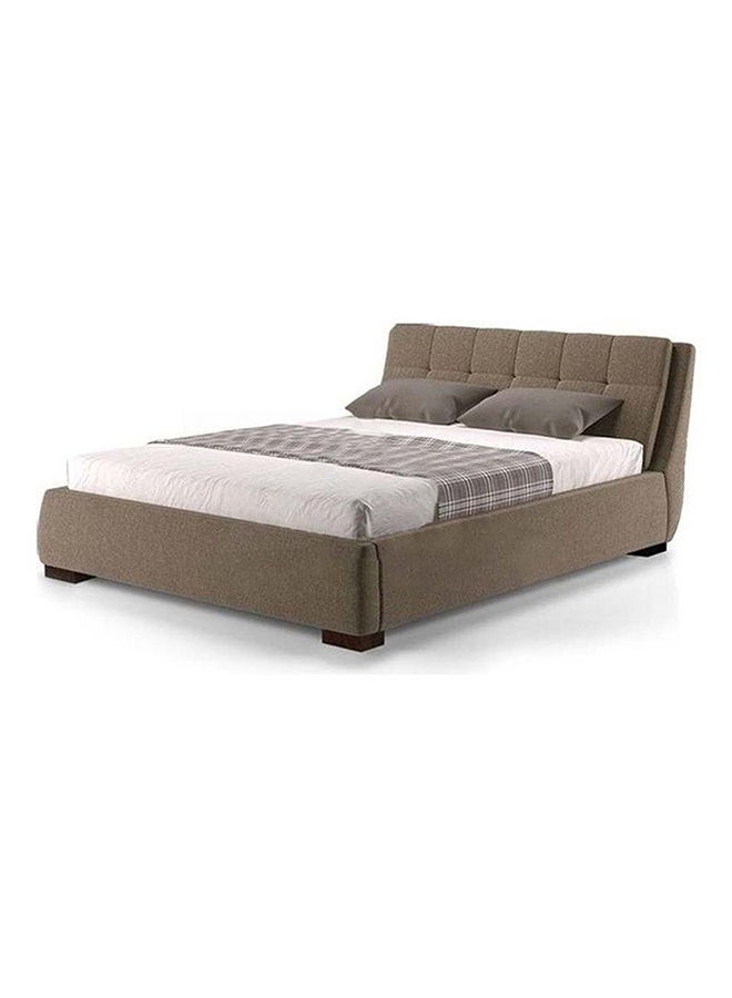 A to Z Furniture Vera Upholstered without Storage Bed 180x200cm King size Bed in Brown Color