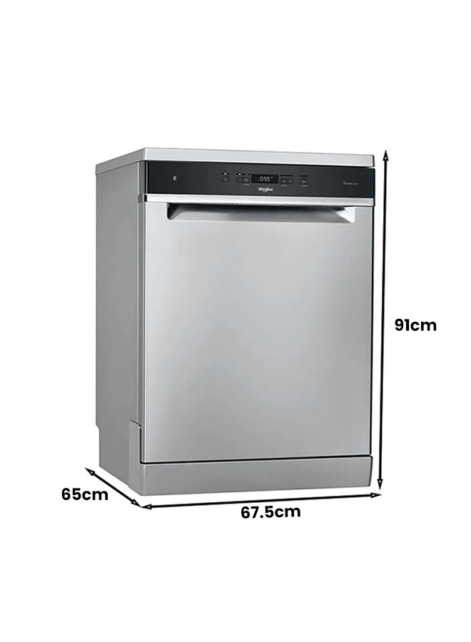 Whirlpool 14 Place Dishwasher 8 Programs Settings WFC3C33PFXUK Silver/Black - Image 2