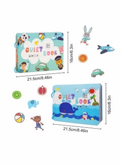 KASTWAVE Quiet Book for Toddlers Activity Toys Early Learning Toy for Kids Sensory Education Preschool Learning Book - Best Gifts for Boys and Girls Aged 2 3 4 5 6 (2 Pack)  - Image 5