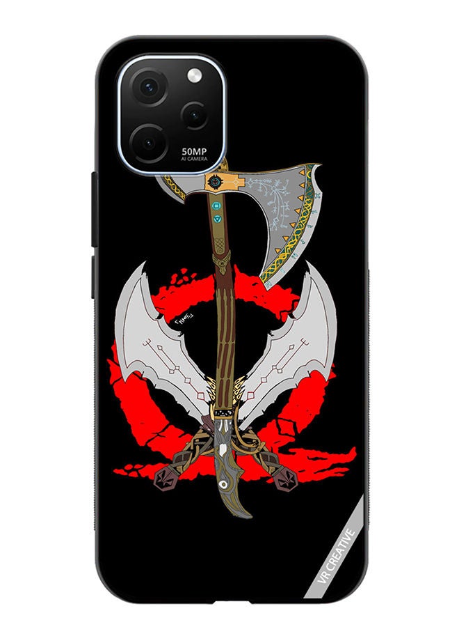 VR CREATIVE Protective Case Cover For Huawei Enjoy 50z God Of War Weapons Design Multicolour - Image 1