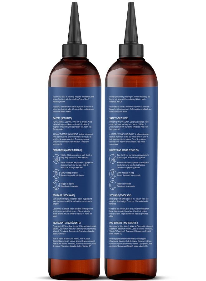 Botanic Hearth 100% Pure Rosemary Oil for Hair Growth (6.7 fl oz, Pack of 2) | Infused with Biotin, Jojoba Oil & Castor Oil | Hair Strengthening Treatment | Nourishing & Volumizing | Non GMO Verified - Image 2