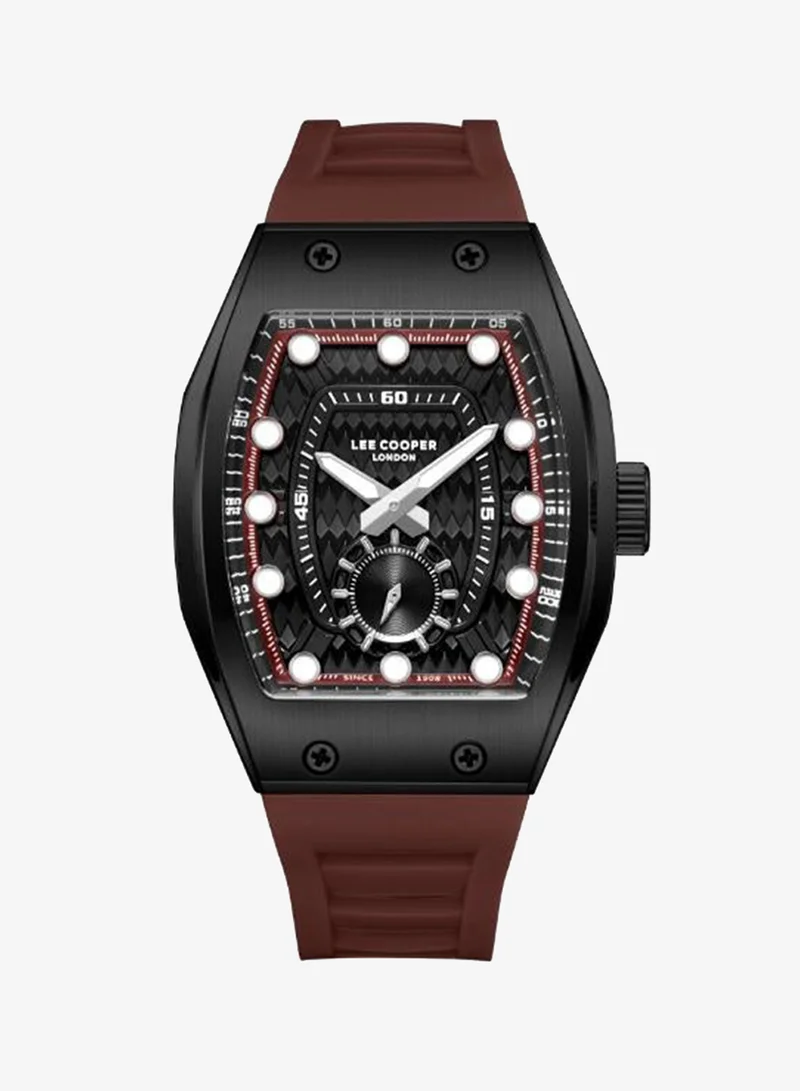 Lee Cooper Men's Silicone Analog Watch LC08264.658 - 42x54,4 mm