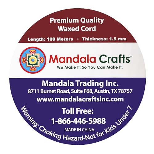 Mandala Crafts 0.5mm 109 Yards Gold Cotton Waxed Cord for Jewelry Making Bracelet Cord Waxed String - Beading String Thread Jewelry Cords for Necklaces String - Image 3