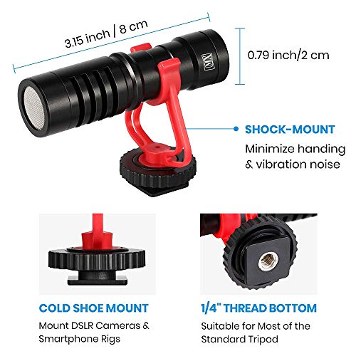 MX Super‑Cardioid Shotgun Video Microphone for DSLR & Vlogging – Compact Directional Condenser Mini On‑Camera Audio Mic, Universal Compatible - Image 5