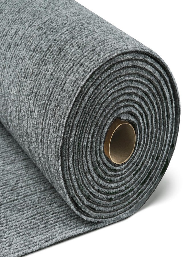 FunStick 24"x160" Large Carpet Squares Carpet Tiles with Padding Attached for Bedroom Living Room Dark Grey Non Slip Indoor Outdoor Carpet Tiles Roll Peel and Stick Floor Tile for Kitchen Rugs Stairs - Image 1