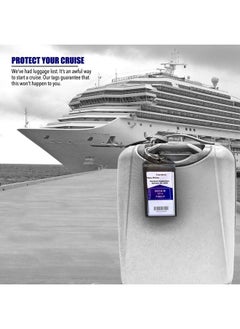 Cruise On Cruise On Cruise Luggage Tag Holde [4 Pack] - Fits All Carnival & Seabourn Ships & Tags - Cruise Essentials 2025 & 2026 - Waterproof & Clear Luggage Tags  - Image 5