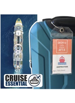 Cruise On Cruise On Cruise Luggage Tag Holde [4 Pack] - Fits All Carnival & Seabourn Ships & Tags - Cruise Essentials 2025 & 2026 - Waterproof & Clear Luggage Tags  - Image 2