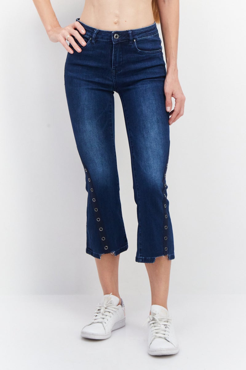 VERO MODA جينز نسائي بقصة عادية قابل للتمدد، أزرق - Image 1