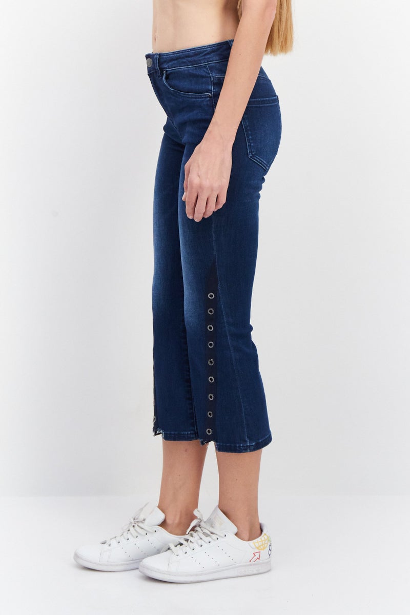 VERO MODA جينز نسائي بقصة عادية قابل للتمدد، أزرق - Image 2