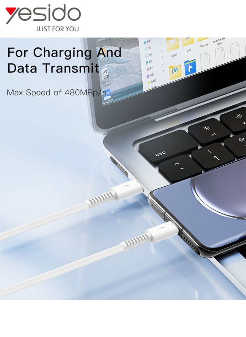 Yesido - Anker Usb C To Usb C Cable (240W 3Ft), Usb 2.0 Bio-based Charging Cable For Iphone 15/15Pro/15Plus/15Promax, Macbook Pro 2020, Ipad Pro 2020, Ipad Air 4, Samsung Galaxy S23 Phantom Black Phantom -Anker Usb C To Usb C Cable (240W 3Ft), Usb 2.0 Bio-based Charging Cable For Iphone 15/15Pro/15Plus/15Promax, Macbook Pro 2020, Ipad Pro 2020, Ipad Air 4, Samsung Galaxy S23 Phantom CA154 - Image 1