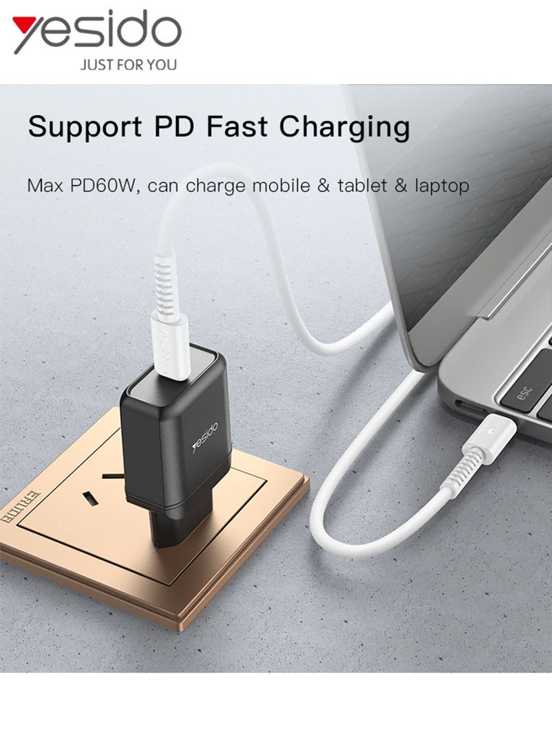 Yesido - Anker Usb C To Usb C Cable (240W 3Ft), Usb 2.0 Bio-based Charging Cable For Iphone 15/15Pro/15Plus/15Promax, Macbook Pro 2020, Ipad Pro 2020, Ipad Air 4, Samsung Galaxy S23 Phantom Black Phantom -Anker Usb C To Usb C Cable (240W 3Ft), Usb 2.0 Bio-based Charging Cable For Iphone 15/15Pro/15Plus/15Promax, Macbook Pro 2020, Ipad Pro 2020, Ipad Air 4, Samsung Galaxy S23 Phantom CA154 - Image 1