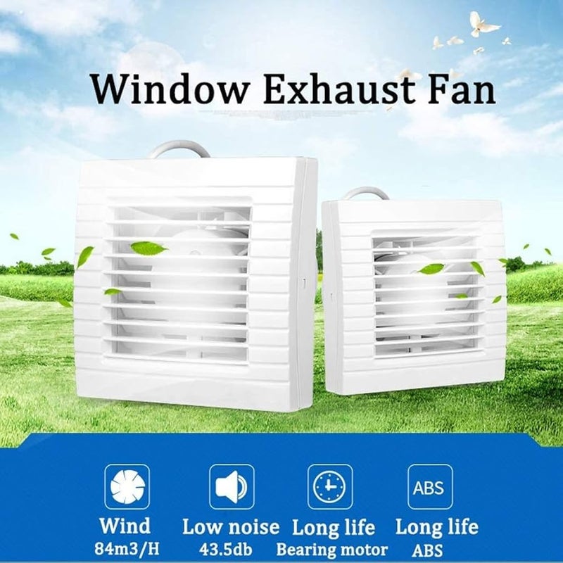 White Bathroom Extractor Exhaust Fan Strong Ventilation For Kitchen Toilet Window Duct Wall - Image 4
