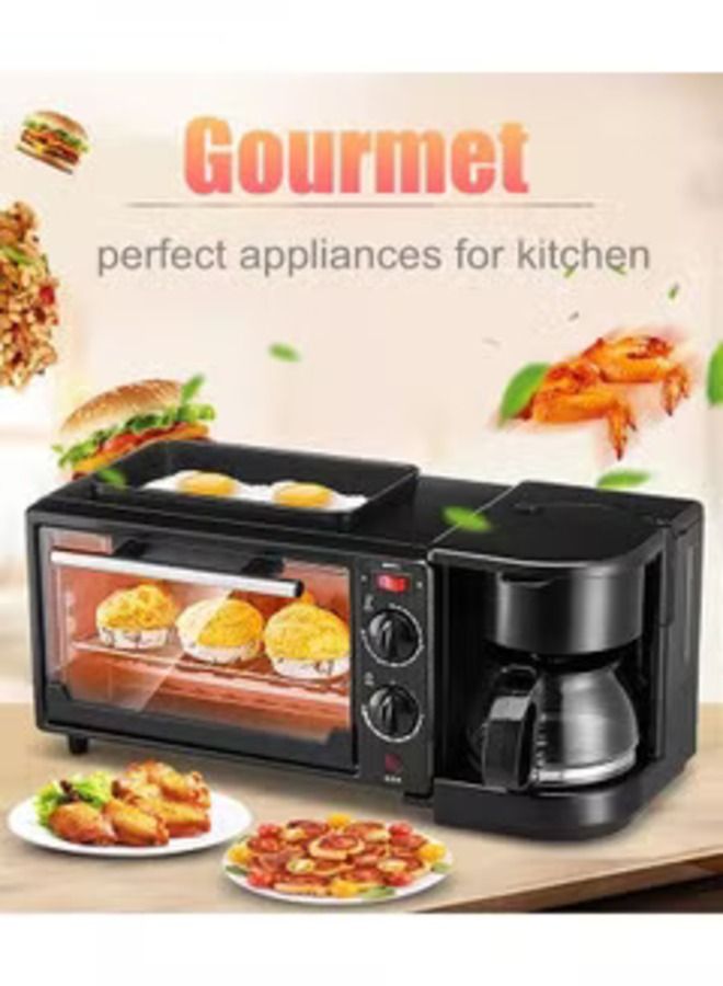 3 في 1 متعددة الوظائف آلة إعداد الإفطار آلة القهوة فرن كهربائي SK-145 - Image 4