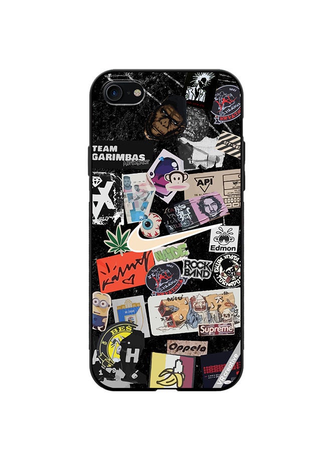 VR CREATIVE Protective Case Cover For Apple iPhone SE (2022) Nike Stickers Design Multicolour - Image 1