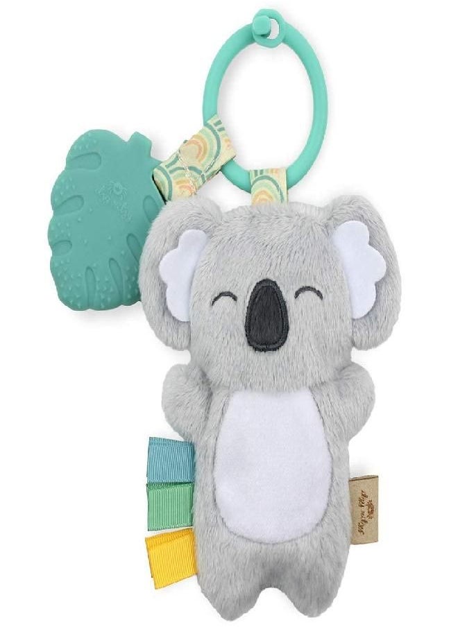 Itzy Ritzy - Itzy Ritzy Itzy Pal Infant Toy & Teether; Includes Lovey, Crinkle Sound, Textured Ribbons & Silicone Teether, Koala - Image 1